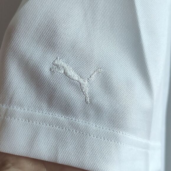 Men's New With Tag Size 4XL Puma Essential 2.0 White Golf Short Sleeve Polo - Picture 6 of 14